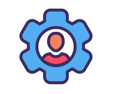 Yapılandırma kullanıcısı, doldurulmuş satır biçimi çizimi illüstrasyonuna sahip tek bir izole simge ayarlıyor