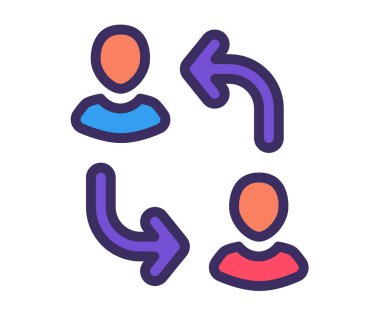 tek bir izole edilmiş simgeyi doldurulmuş satır biçimi çizimi illüstrasyonuyla değiştir