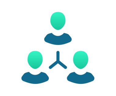 ağ takım ilişkisi gradyan biçim illüstrasyonlu tek izole simge