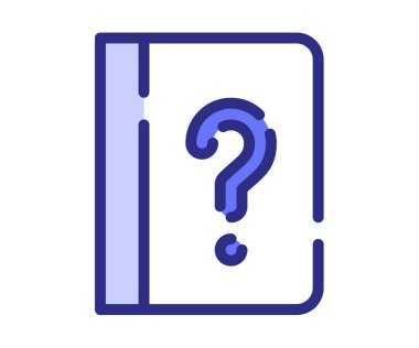 El kitabı yardım rehberi tek bir izole simge çizgi veya kesik mor çizgi biçim çizimi ile