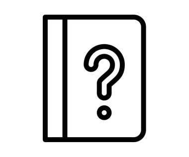 El kitabı yardım rehberi ana hatlı izole edilmiş tek bir simge biçim illüstrasyonu