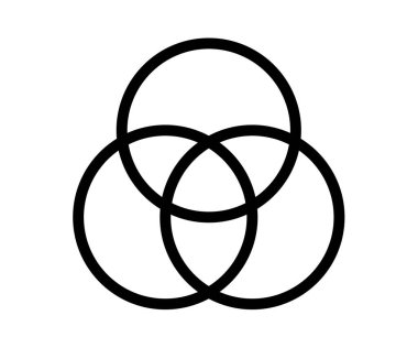 renk kombinasyonu teorisi ana hatlı biçim çizimi olan tek izole simge