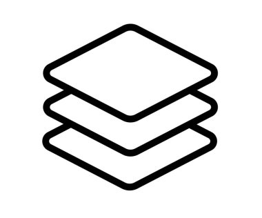 katman tasarımı ana hatlı biçim illüstrasyonuna sahip tek bir izole simge düzenle