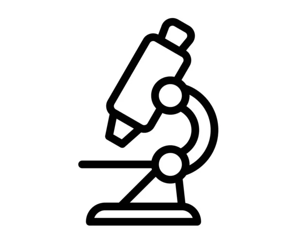 Дослідницький Мікроскоп Експеримент Одиночна Ізольована Піктограма Контурним Стилем Векторні Ілюстрації — стоковий вектор