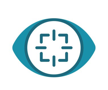 Odaklanma, tek izole edilmiş simge ile katı çizgi biçimi illüstrasyonunu keskinleştirir