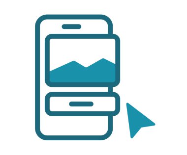 hareketli tasarım uygulaması katı satır biçimi çizimi illüstrasyonlu tek bir izole simge