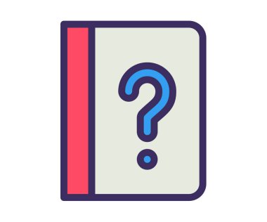 El kitabı yardım rehberi Tek izole edilmiş simge ile ana hatlar çizgisi biçim illüstrasyonu