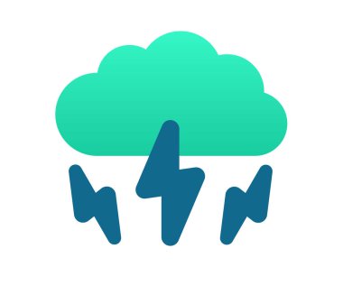 Gradyan stil vektör illüstrasyonuna sahip tek bir izole simge ile beyin fırtınası düşünmek