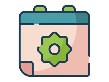 tarih ziyafeti günü, tek bir izole edilmiş, düz çizgi ya da kesik stil vektör illüstrasyonlu tek simge