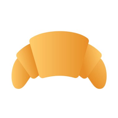 Kruvasan keki tek bir izole edilmiş, pürüzsüz stil vektör illüstrasyonlu simge