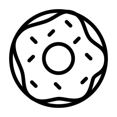 halka donutu ve ana hatlı tek izole edilmiş simgesi var.