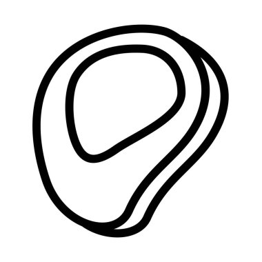 Et ızgara tek izole edilmiş ikon ana hatlı biçim çizimi