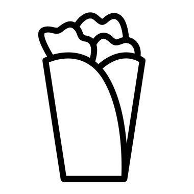 kebab türkçe yiyecek tek izole edilmiş ikon ana hatlı biçim çizimi