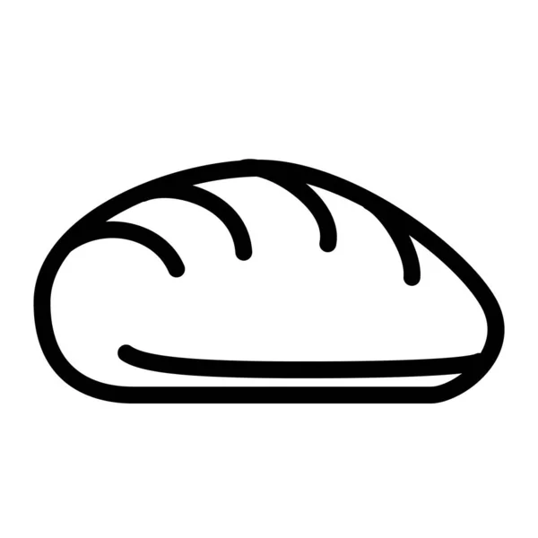 Bread Bakery Bake Single Isolated Icon Outline Style Vector Illustration — Stock Vector