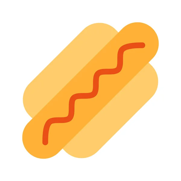 Salchicha Salchicha Hotdog Único Icono Aislado Con Ilustración Vectorial Estilo — Archivo Imágenes Vectoriales