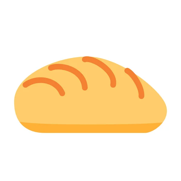 Bread Bakery Bake Single Isolated Icon Flat Style Vector Illustration — Stock Vector