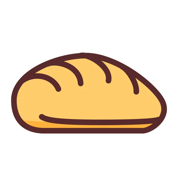 Panadería Pan Hornear Único Icono Aislado Con Ilustración Vector Estilo — Vector de stock