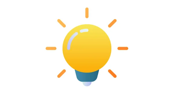Creativity Idea Light Bulb Single Isolated Icon Smooth Style Vector — Stock Vector