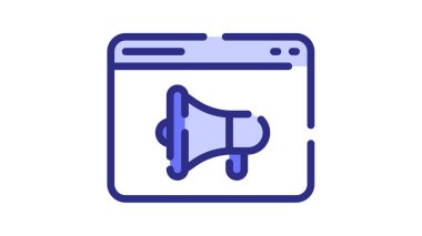 promosyon duyurusu internet tek izole edilmiş simge çizgi biçimi çizili veya çizgi biçimi illüstrasyonlu