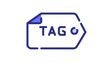 etiket seo anahtar kelime tek izole simge çizgi veya kesik çizgi biçimi tasarım illüstrasyon