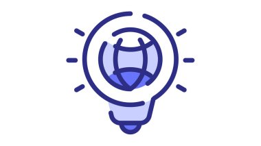 Tek izole edilmiş simgeyi çizgi biçimi çizili veya kesik çizgi biçimli tasarım çizimi ile optimize et