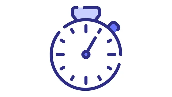 Temporizador Velocidad Cronómetro Tiempo Único Icono Aislado Con Guion Discontinua — Archivo Imágenes Vectoriales