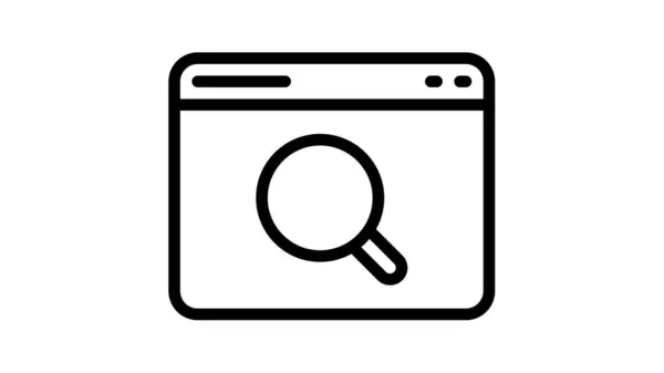 Search Seo Browse Web Single Isolated Icon Outline Style Design — стоковый вектор
