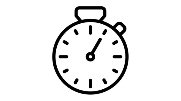 Timer Snelheid Stopwatch Tijd Enkele Geïsoleerde Pictogram Met Overzicht Stijl — Stockvector