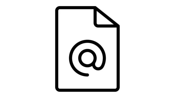 Файл Электронной Почты Вложения Документа Один Изолированный Значок Рисунком Наброска — стоковый вектор