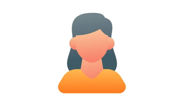 Персонаж Жінка Користувач Одиночний Ізольований Значок Ізольованою Іконою Гладким Стилем — стоковий вектор