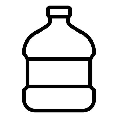 su galonu mineral tek izole ikonu ana hatlı stil vektör tasarımı illüstrasyonu