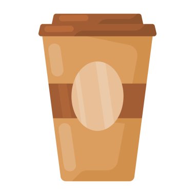 Kahve fincanı espresso Düz stil illüstrasyonlu tek izole ikon