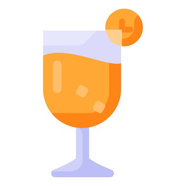 Düz stil illüstrasyonlu limon kokteyli.