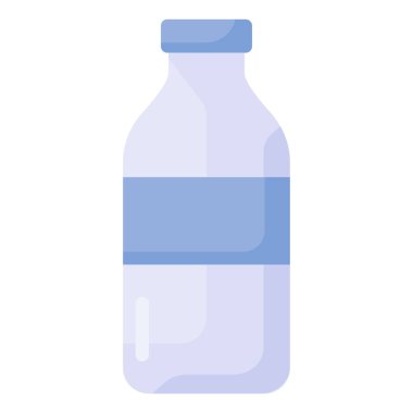 su şişesi mineral tek izole ikon düz stil çizim