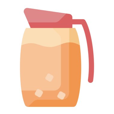 Çaydanlık çaydanlığı seramik tek izole edilmiş düz stil vektör illüstrasyonlu simge