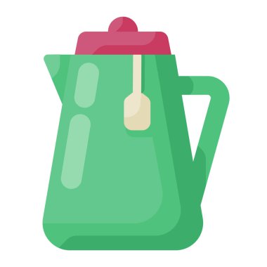 limon çaydanlığı camı Düz stil çizimi olan tek bir izole simge