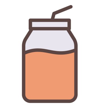 demleme kahve boba tek izole ikon dolu çizgi biçiminde vektör illüstrasyon