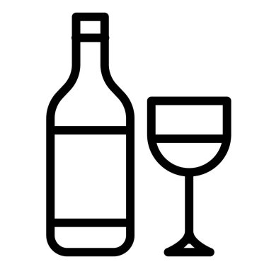 şarap kadehi alkol tek izole edilmiş taslak biçimli ikon