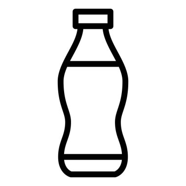 Kola soda şişesi taslak biçimli tek bir izole simge