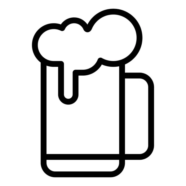 Bira Bardağı Tasarımı Tasarım Tasarımı Tasarımı Ile Izole Edilmiş Tek — Stok Vektör