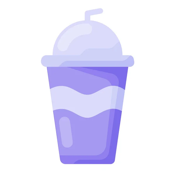 Ice Juice Cream Single Isolated Icon Flat Style Vector Illustration — Stock Vector
