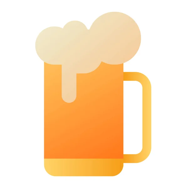 Beer Glass Brew Single Isolated Icon Smooth Style Vector Illustration — Stock Vector