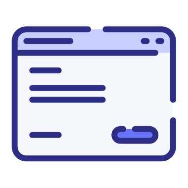 İniş sayfası web sitesi çizgi biçimi illüstrasyonlu tek bir izole simge