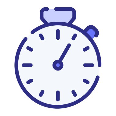 Zamanlayıcı hız kronometresi süresi çizgi biçimi resimlemeli tek bir izole simge