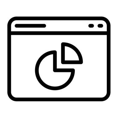 tablo web sitesi analitik tek izole edilmiş ikon ana hatlı biçim vektör tasarımı illüstrasyonu