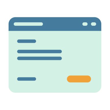 İniş sayfası web sitesi düz stil illüstrasyonlu tek bir izole simge