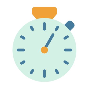 Zamanlayıcı hızı kronometre zamanı Düz biçim çizimi olan tek izole simge