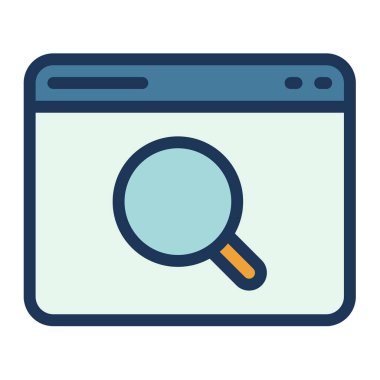 satır biçimi illüstrasyonlu tek bir izole edilmiş web sayfası ara