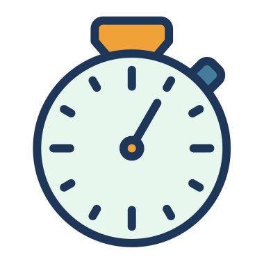 Zamanlayıcı hız kronometresi süresi dolu satır biçimi illüstrasyonlu tek bir izole simge