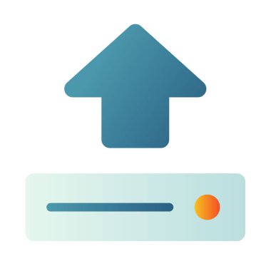 Yalıtılmış tek bir simge ile pürüzsüz biçim illüstrasyonunu yükle